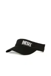 Diesel Gabardine Visor Branded With Institutional Logo In Black