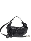 Diesel Small Grab-d Scrunched Shoulder Bag In Black