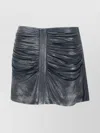 Diesel Gathered Multicolor Skirt With Soft Shine In Blue