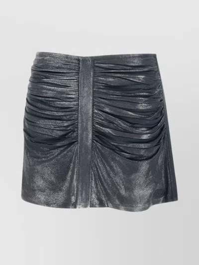 DIESEL GATHERED METALLIC MINI SKIRT