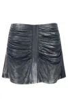 Diesel Gathered Multicolor Skirt With Soft Shine In Gray
