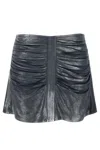 Diesel Gathered Multicolor Skirt With Soft Shine In Blue