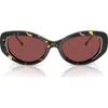 Diesel ® Geck-d 54mm Oval Sunglasses In Black