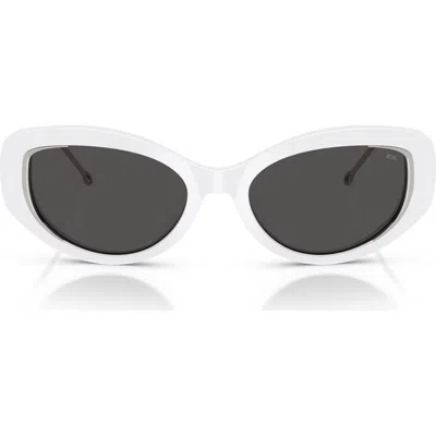 Diesel ® Geck-d 54mm Oval Sunglasses In White