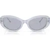 Diesel ® Geck-d 54mm Oval Sunglasses In Metallic