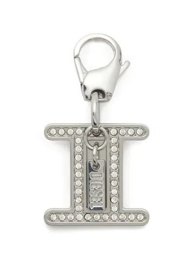 Diesel Gemini Charm Keyring In Silver