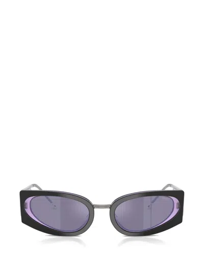 Diesel Geometric-frame Tinted Sunglasses In Purple