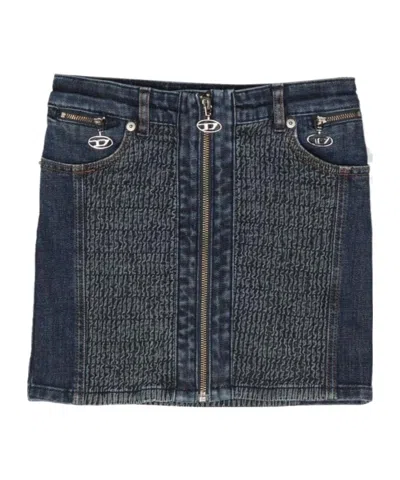 Diesel Geronny Denim Skirt In Black
