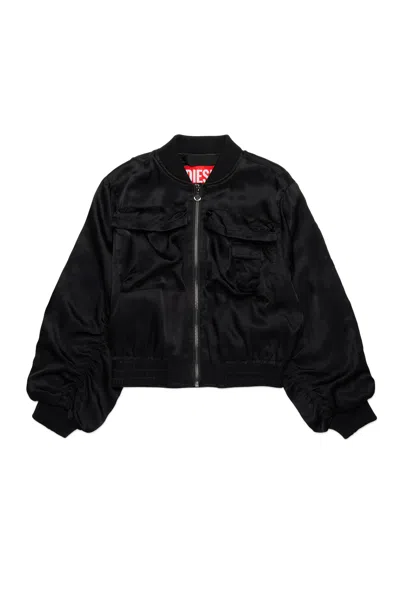 DIESEL GIACCA BOMBER IN SATIN STILE UTILITY