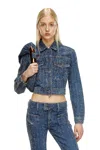 Diesel Zip Up Denim Jacket In Blue