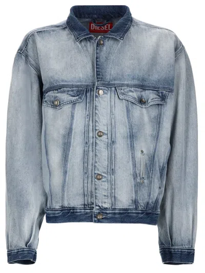 Diesel Blue Cotton Denim Jacket