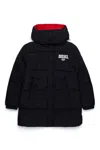 Diesel Logo-print Padded Jacket In Black