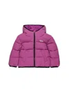 Diesel Giacca Imbottita Corta Con Logo Oval D In Purple