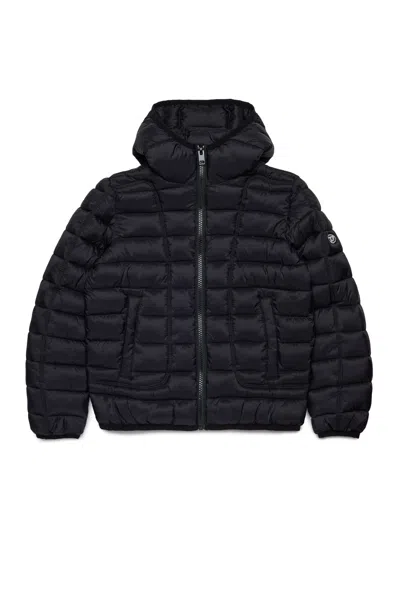 Diesel Giacca Imbottita Lightweight Con Cappuccio In Black