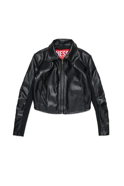 DIESEL GIACCA IN TESSUTO SPALMATO CON INSERTI STRETCH