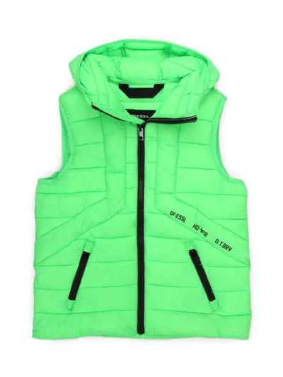 Diesel Kids' Giacca Sportiva In Green