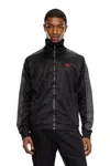 Diesel Track Jacket In Triacetate And Denim In Black