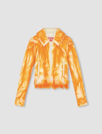 Diesel W-diaspro Jacket In Orange