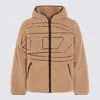 Diesel S-zat Sweat-shirt Puffer Jackets Beige In Brown