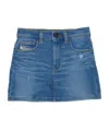 Diesel Gianna Jjj Logo-patch Denim Skirt In Blue