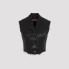 Diesel Chic Waistcoat With Luxurious Polyester And Virgin Wool Blend And Trendy Frayed Edges