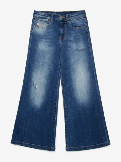 Diesel Kids' Girls 1978 Flared Jeans In Blue