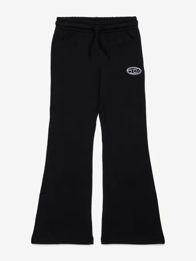 Diesel Babies' Girls Flared Logo Joggers In Black