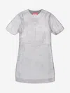 Diesel Girls Knitted Dress In Silver