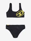 Diesel M-rammy Logo-print Bikini Set In Black