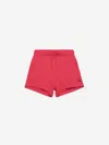 Diesel Fleece Shorts With Oval D Logo In Pink