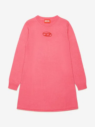 Diesel Babies'  Girls Oval D Sweater Dress In Pink
