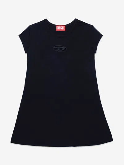 Diesel Babies' Girls Oval D T-shirt Dress In Black
