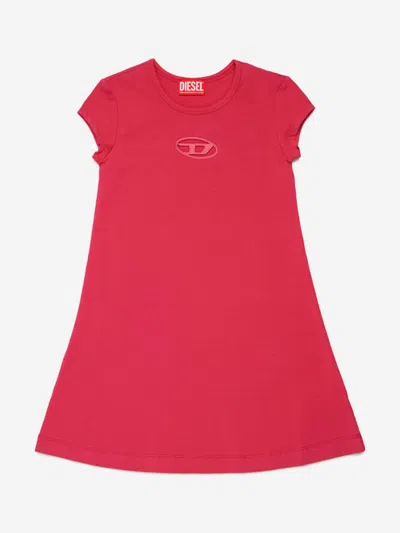 Diesel Babies' Girls Oval D T-shirt Dress In Red