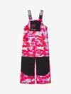 Diesel Girls Racing Print Ski Salopettes 16 Yrs Pink In Pink