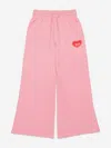Diesel Fleece Pants With Heart Graphics In Pink