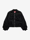 Diesel Satin-weave Bomber Jacket In Black