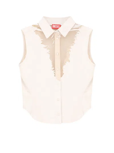 Diesel C-giseld Shirt In Beige