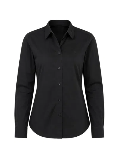 Diesel Gisey Embroidered-collar Shirt In Black