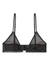 Diesel Glitter-effect Triangle Bra In Black