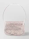 Diesel Structured Bag In Glittery Leather In White