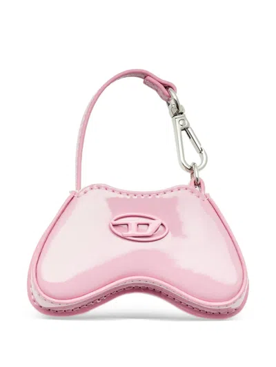 Diesel Glossy Bag Charm In Pink
