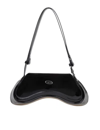 Diesel Play-crossbody Bag In Semi Gloss Leather In Black