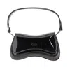 Diesel Women Play Clutch Patent Fabric Shoulder Bag In Black