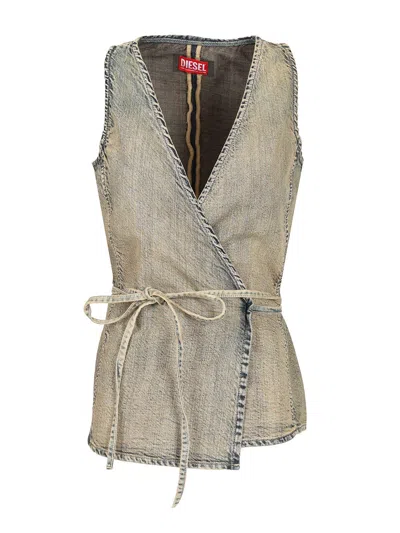 Diesel Gold-brush Denim Top