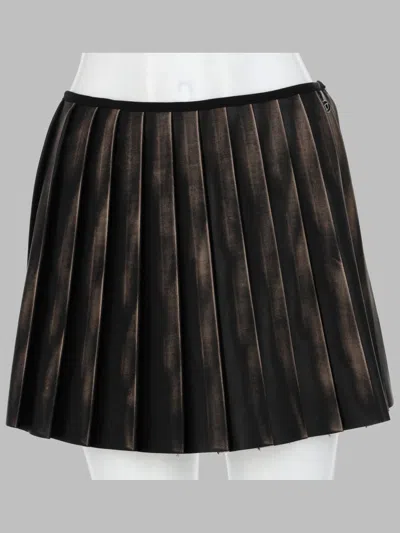 Diesel Distressed Pleated Mini Skirt For Women In Black