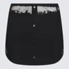 Diesel High-waisted Mini Skirt Unique Pattern In Black