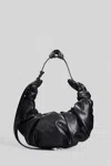 Diesel Grab-d L-large Scrunched Hobo Bag In Shiny Pu In Black