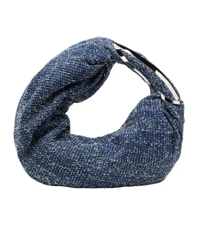 Diesel Grab-d Denim Tote Bag In Black