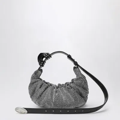 Diesel Grab-d Hobo Bag S With Rhinestones In Black