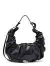 Diesel Large Grab-d Scrunched Shoulder Bag In Black